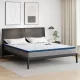 Matracpárnák Fehér és kék 200 x 200 cm Gél Memóriahab