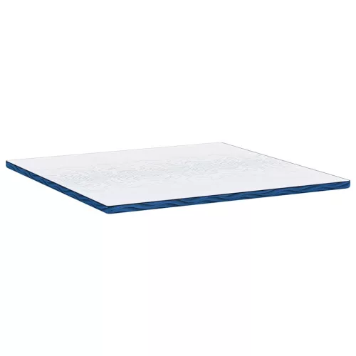 Matracpárnák Fehér és kék 200 x 200 cm Gél Memóriahab
