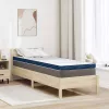 Matracpárnák Fehér és kék 80 x 200 cm Gél Memóriahab