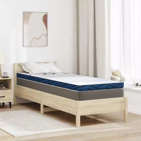 Matracpárnák Fehér és kék 80 x 200 cm Gél Memóriahab