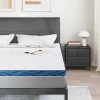 Matracpárnák Fehér és kék 200 x 200 cm Gél Memóriahab