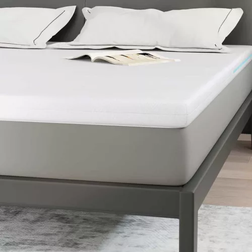 Matrachoz való védőhuzat Fehér 200 x 200 cm Gél Memóriahab