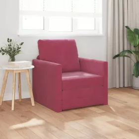   Földi Kanapéágy párnával bordó 74 x 77 x 81 cm Bársony