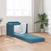Földi Kanapéágy párnával Kék 74 x 77 x 81 cm Bársony