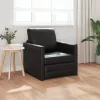 Padló Kanapéágy párnával Fekete 74 x 77 x 81 cm Műbőr