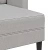 Felhőszürke anyagból 2 üléses kanapé L-alakú kanapéval 125 cm