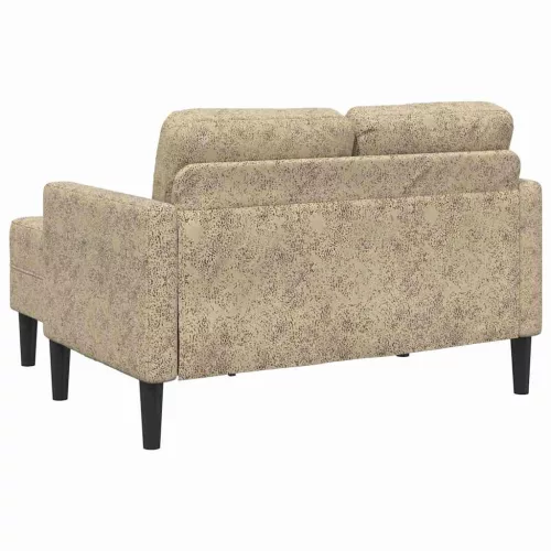 Világosszürke műbőr 2 üléses kanapé L-alakú kanapéval 125 cm