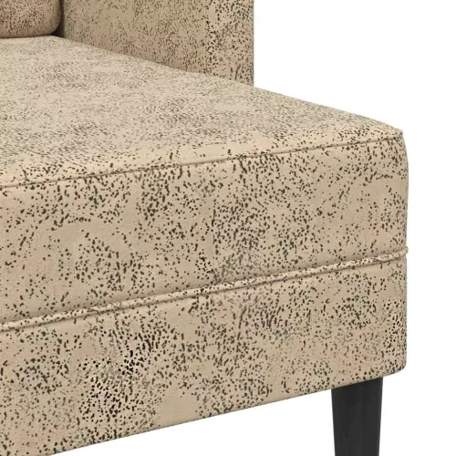 Világosszürke műbőr 2 üléses kanapé L-alakú kanapéval 125 cm