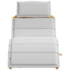 Napozóágy 2 pcs Világosszürke 184 x 55 x 64cm Tömör akácfa