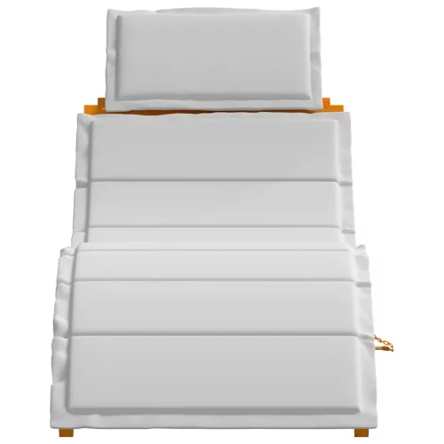 Napozóágy 2 pcs Világosszürke 184 x 55 x 64cm Tömör akácfa
