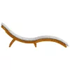 Napozóágy 2 pcs Világosszürke 184 x 55 x 64cm Tömör akácfa