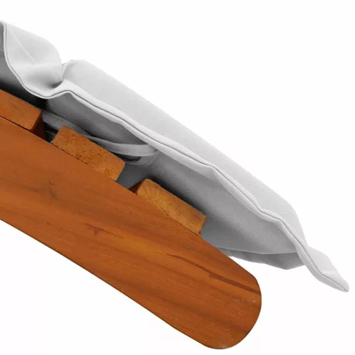 Napozóágy 2 pcs Világosszürke 184 x 55 x 64cm Tömör akácfa
