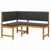 Kerti Sarok Pad Barna 140 x 100 x 91cm Tömör akácfa