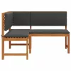 Kerti Sarok Pad Barna 140 x 100 x 91cm Tömör akácfa