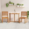 Kerti Szék 2 pcs Barna 50 x 50 x 91cm Tömör akácfa