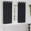 Függönyök függönyökkel 2 pcs Fekete 140 x 175 cm Bársony