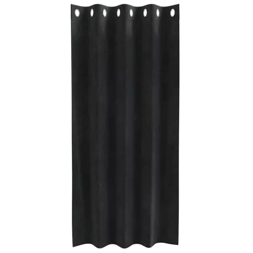 Függönyök függönyökkel 2 pcs Fekete 140 x 175 cm Bársony