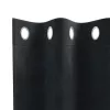 Függönyök függönyökkel 2 pcs Fekete 140 x 175 cm Bársony