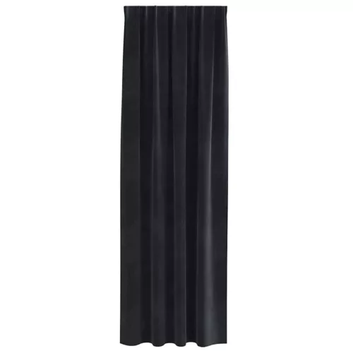 Függönyök függönyökkel 2 pcs Fekete 140 x 225 cm Bársony