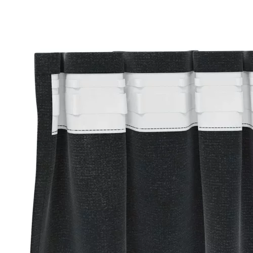 Függönyök függönyökkel 2 pcs Fekete 140 x 245 cm Bársony