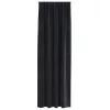 Függönyök függönyökkel 2 pcs Fekete 140 x 260 cm Bársony