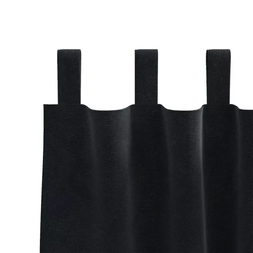 Függönyök függönyökkel 2 pcs Fekete 140 x 175 cm Bársony