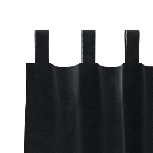 Függönyök függönyökkel 2 pcs Fekete 140 x 225 cm Bársony