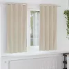Függönyök függönyökkel 2 pcs Krém 140 x 175 cm Bársony