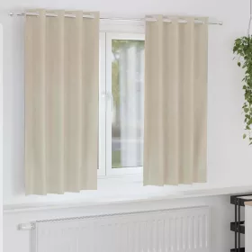   Függönyök függönyökkel 2 pcs Krém 140 x 175 cm Bársony
