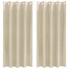 Függönyök függönyökkel 2 pcs Krém 140 x 175 cm Bársony