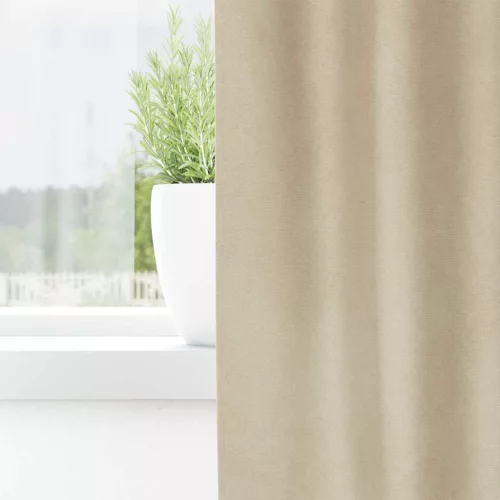 Függönyök függönyökkel 2 pcs Krém 140 x 175 cm Bársony