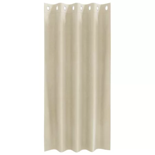 Függönyök függönyökkel 2 pcs Krém 140 x 175 cm Bársony