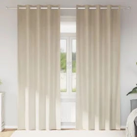   Függönyök függönyökkel 2 pcs Krém 140 x 260 cm Bársony