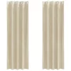 Függönyök függönyökkel 2 pcs Krém 140 x 260 cm Bársony