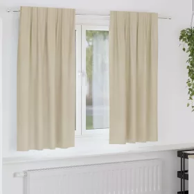   Függönyök függönyökkel 2 pcs Krém 140 x 175 cm Bársony
