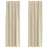 Függönyök függönyökkel 2 pcs Krém 140 x 260 cm Bársony
