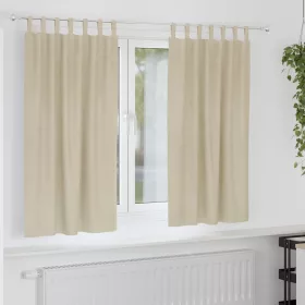   Függönyök függönyökkel 2 pcs Krém 140 x 175 cm Bársony