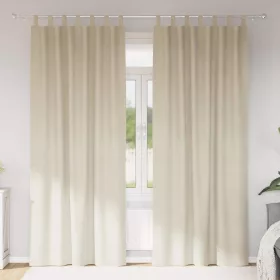   Függönyök függönyökkel 2 pcs Krém 140 x 225 cm Bársony