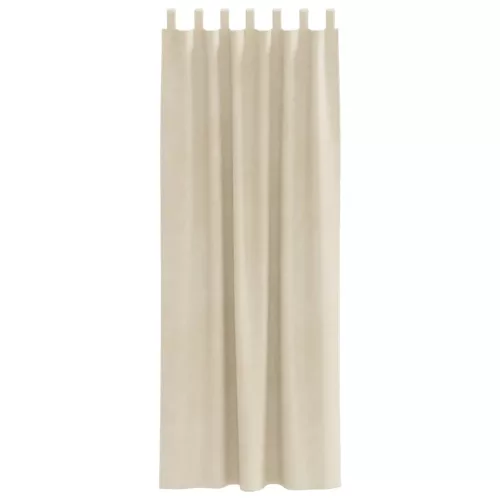 Függönyök függönyökkel 2 pcs Krém 140 x 225 cm Bársony