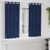 Függönyök függönyökkel 2 pcs Sötétkék 140 x 175 cm Bársony
