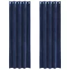Függönyök függönyökkel 2 pcs Sötétkék 140 x 245 cm Bársony