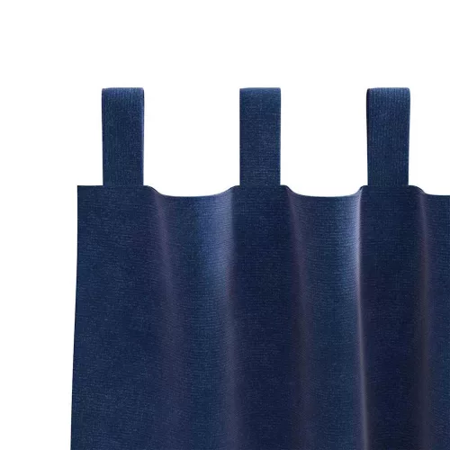 Függönyök függönyökkel 2 pcs Sötét kék 140 x 175 cm Bársony