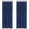 Függönyök függönyökkel 2 pcs Sötétkék 140 x 225 cm Bársony