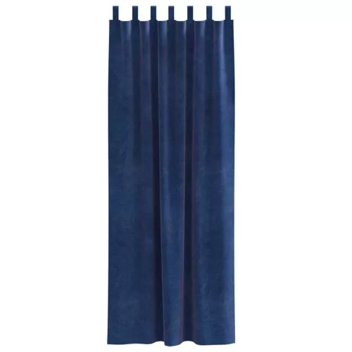 Függönyök függönyökkel 2 pcs Sötétkék 140 x 225 cm Bársony