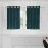 Függönyök függönyökkel 2 pcs Sötétzöld 140 x 140 cm Bársony