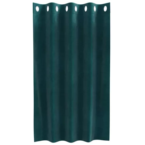 Függönyök függönyökkel 2 pcs Sötétzöld 140 x 140 cm Bársony