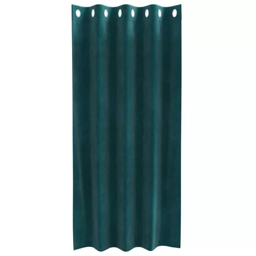 Függönyök függönyökkel 2 pcs Sötétzöld 140 x 175 cm Bársony
