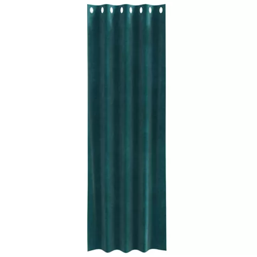 Függönyök függönyökkel 2 pcs Sötétzöld 140 x 260 cm Bársony