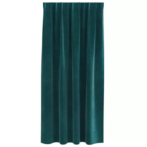 Függönyök függönyökkel 2 pcs Sötétzöld 140 x 175 cm Bársony
