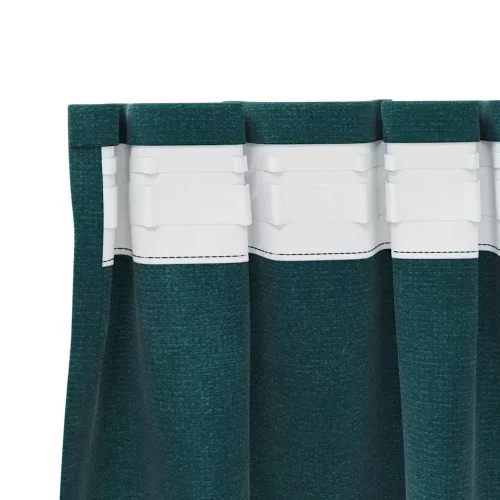 Függönyök függönyökkel 2 pcs Sötétzöld 140 x 225 cm Bársony